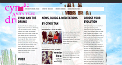 Desktop Screenshot of cyndiandthedrums.com